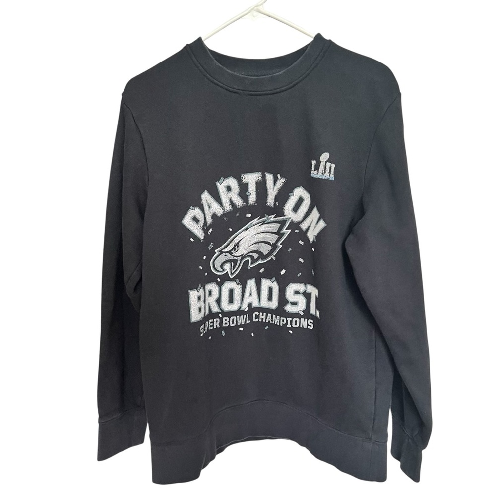Pro Line Fanatics Sweatshirt Mens L Philadelphia Eagles Super Bowl LII Champions